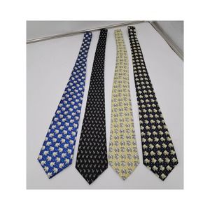 4 Elegant 100% Silk Think-Act-Give Republican Emory Morsberger Elephant Ties
